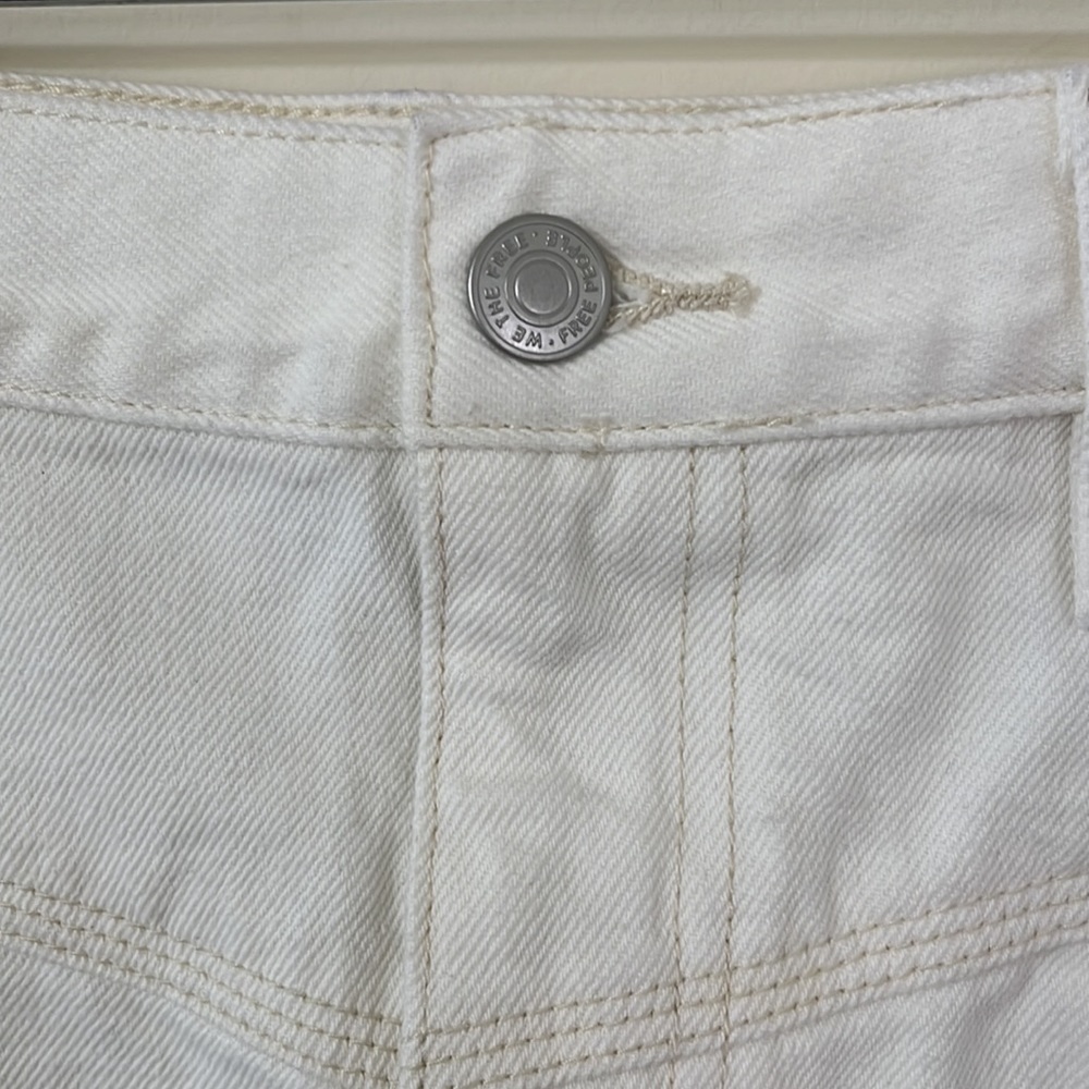 NEW Free People Side Car Mini Skirt White Clay Size 30 - Picture 2 of 7